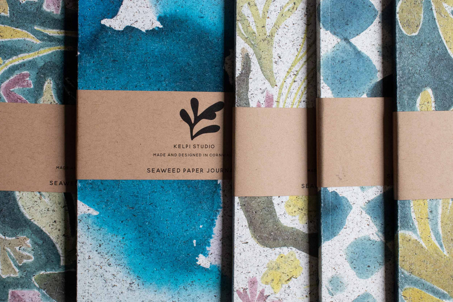Various seaweed journals of different ocean-inspired designs.
