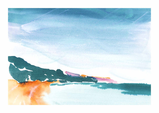 Landscape print of Pendennis Point, Falmouth.