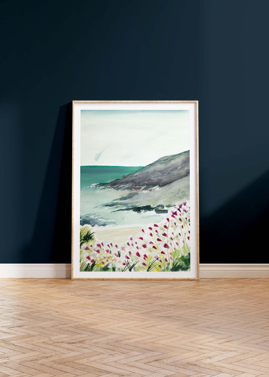 Print of Prussia Cove, Cornwall.