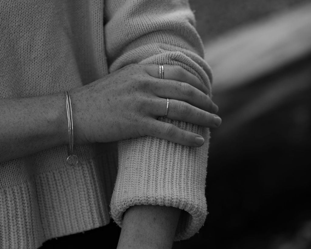 Hammered Recycled Silver Ring