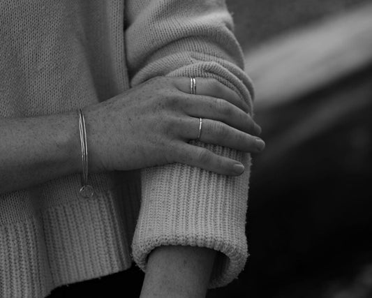 Hammered Recycled Silver Ring