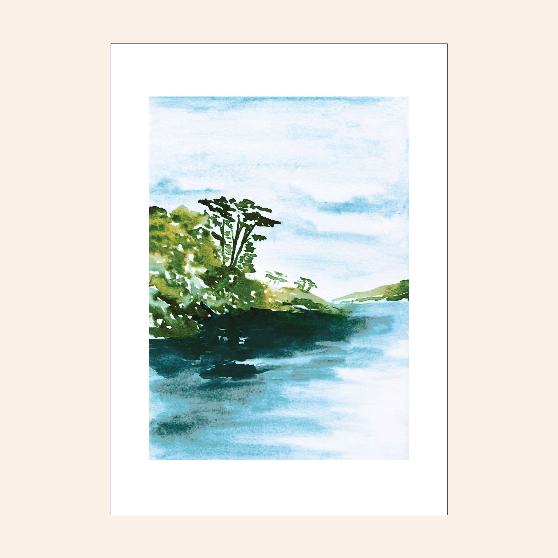 Portrait painting of a Cornish riverside scene. From Kelpi Studio in Cornwall.
