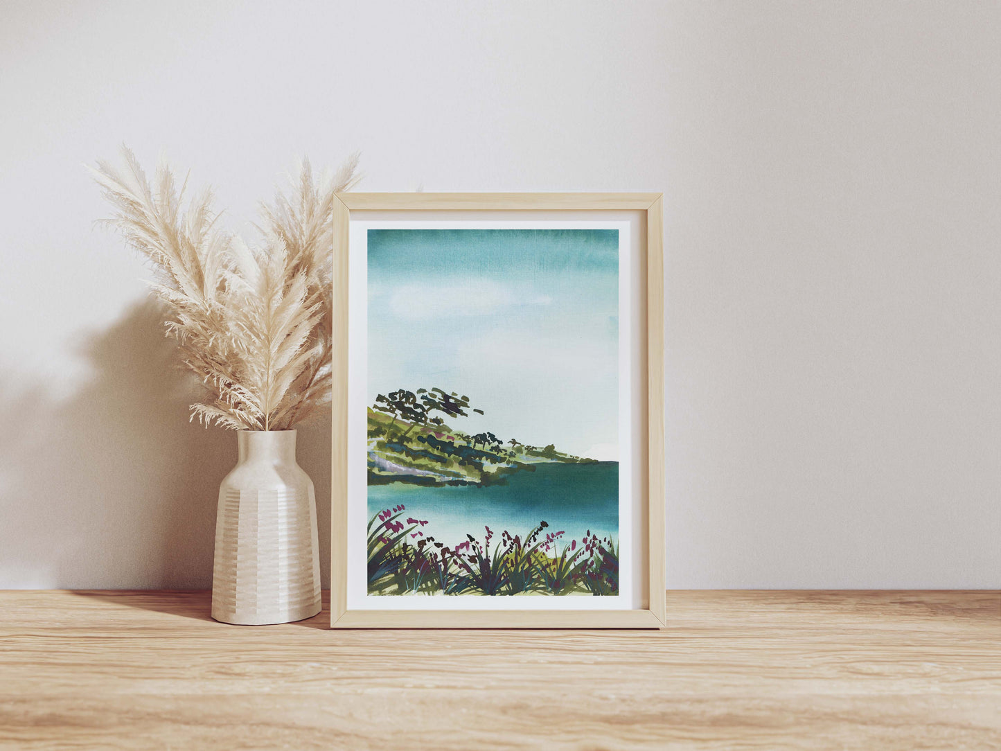 Framed picture of Helford passage Cornwall