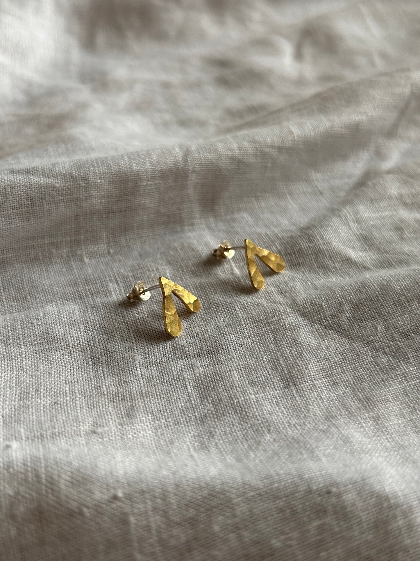 Brass Seaweed Studs