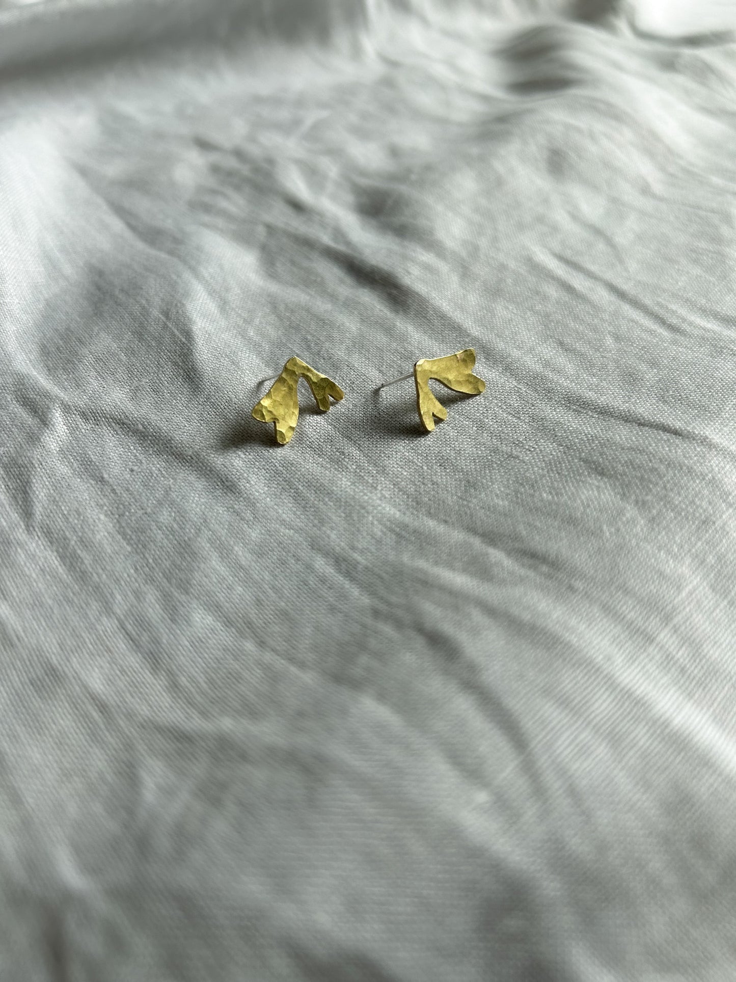 Brass Seaweed Studs
