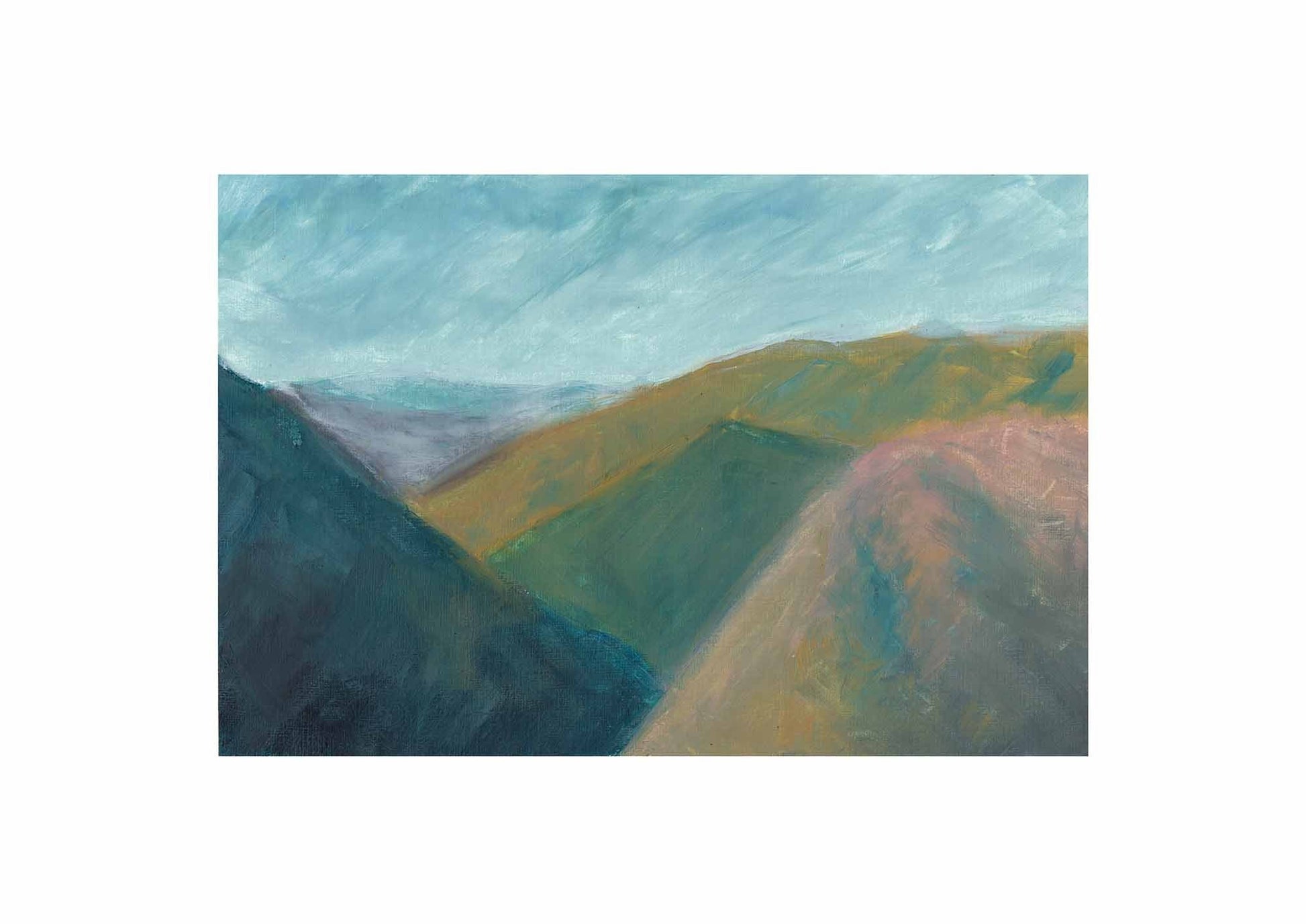 Abstract print of hills in Nepal
