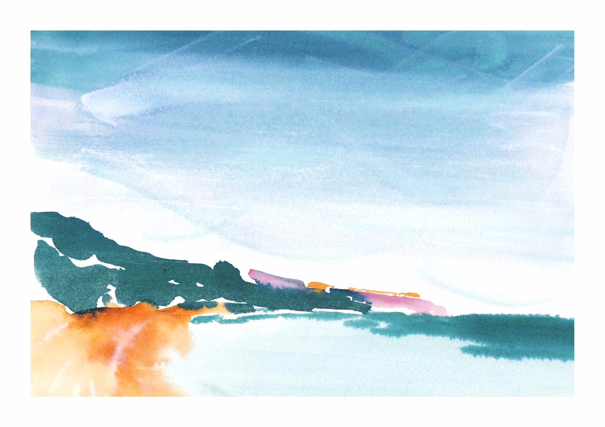 Landscape print of Pendennis Point, Falmouth.