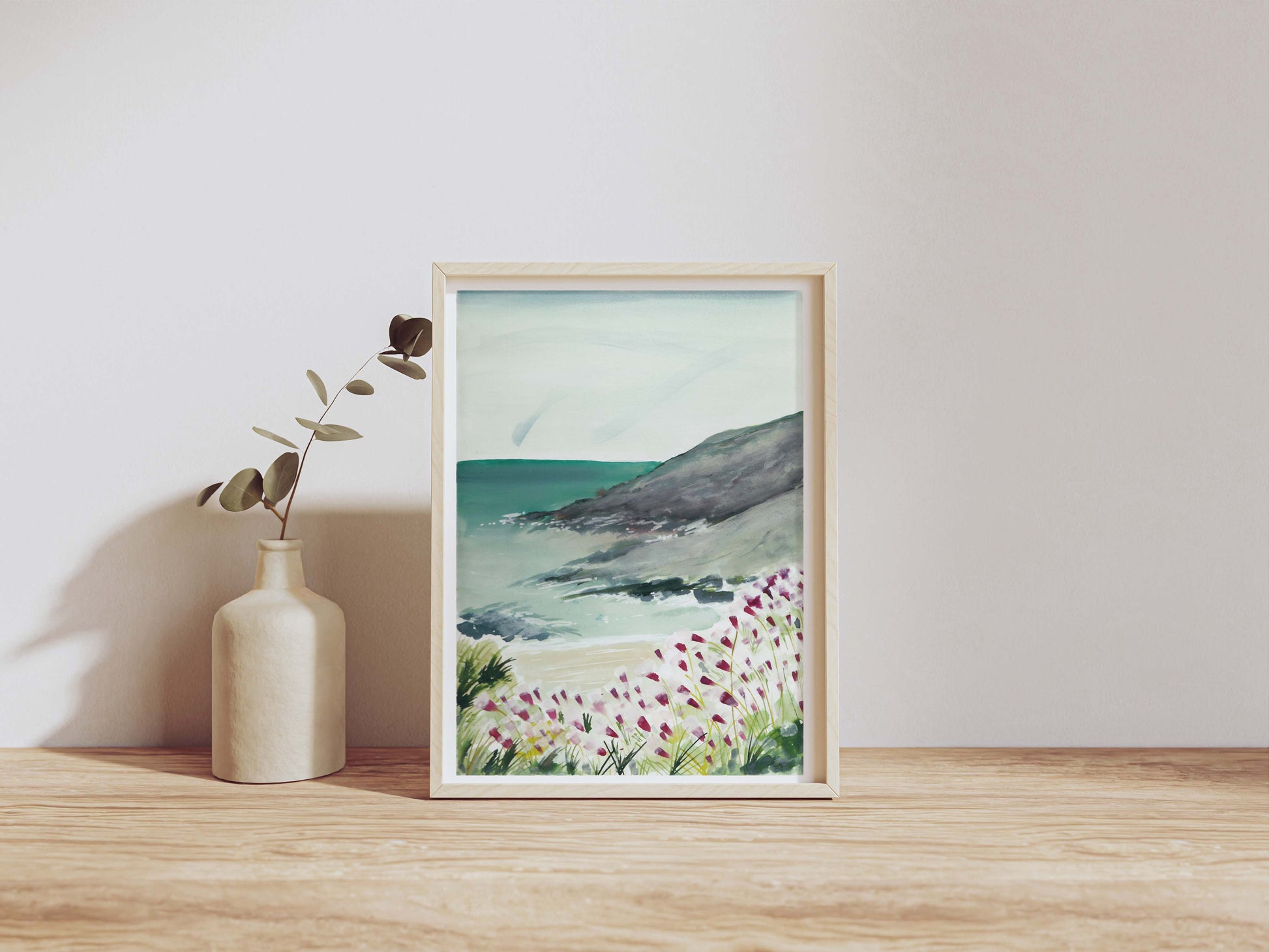 Portrait print of Prussia Cove, Cornwall.