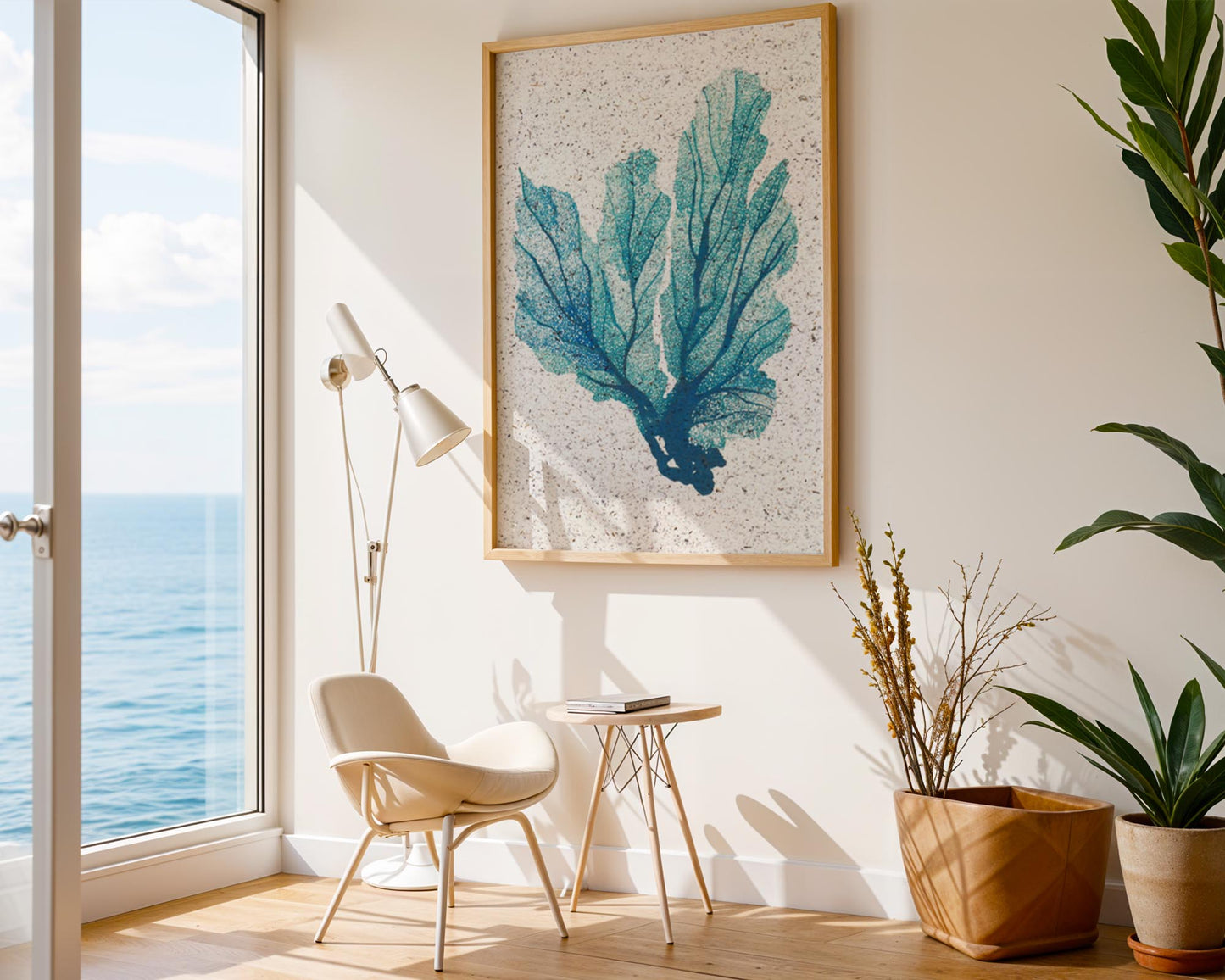 Framed picture of a print of a seafan