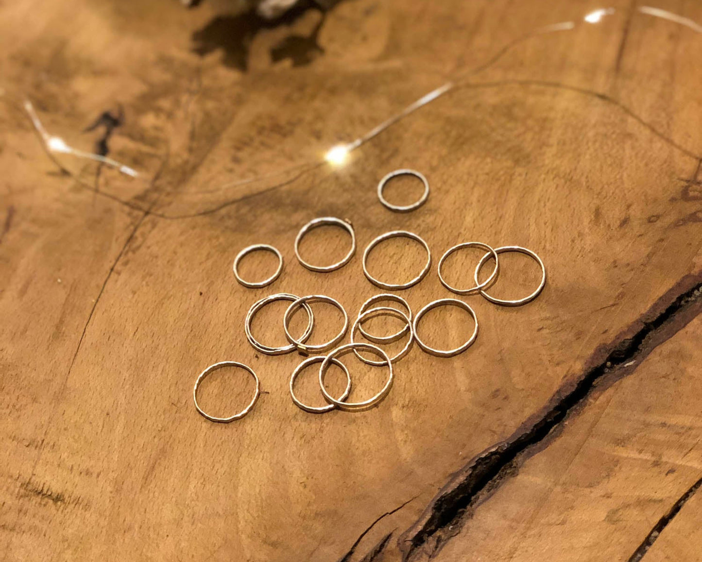 Hammered Recycled Silver Ring